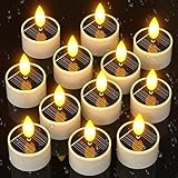 SoulBay Solar Tea Lights Outdoor Waterproof, 12 pcs 1.5
