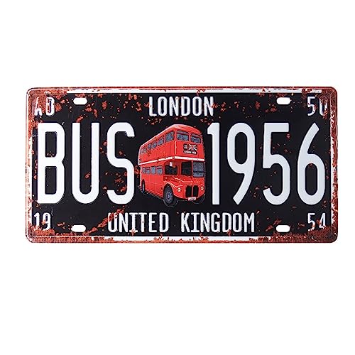 Image of Eazywagon London Bus 1956 Multipurpose Metal Signs - License Wall Plate, Decorative Car Tag - Ideal for Cafe, Restaurant, Shop, Home, Hotel, Club, Office, Living Area