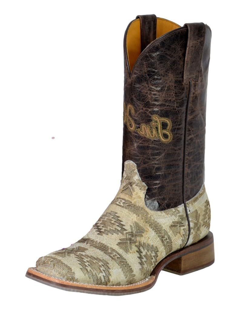 Tin Haul Women's Sign of The Sun Western Boot Broad Square Toe - 14-021-0007-1511 BR 11 M US Brown