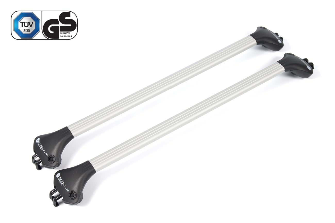 Modula Bagażnik bazowy belki dachowe RELINGI kompatybilne z Ford GALAXY VAN 2015-2023 max 75 kg 78-119 cm Aluminium