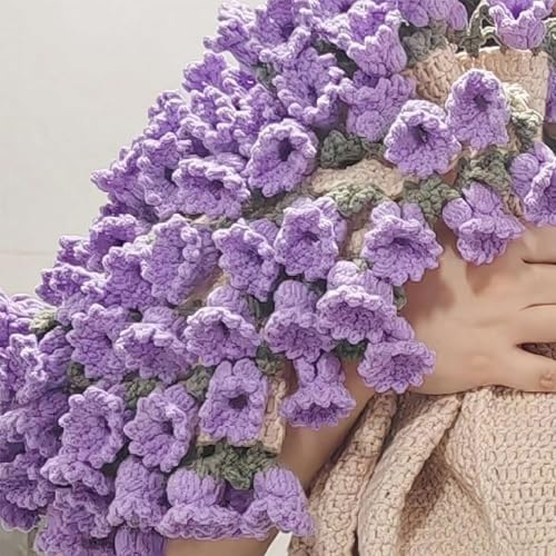 編みの花 ブランケット かぎ針編みキット 手作り 花 ブランケット おしゃれ ニット 花束 DIY 手織りブランケット 大判 ふわふわ もこもこ 柔らかい ブランケット 掛け毛布 膝掛け 夏用冬用 手工芸品 ロマンチックな装飾 プレゼント