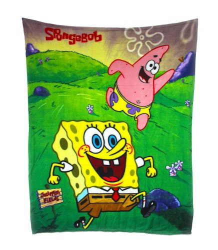 Preisvergleich Produktbild Factorycr Spongebob Fleece Decke [grün, 120x140 cm]