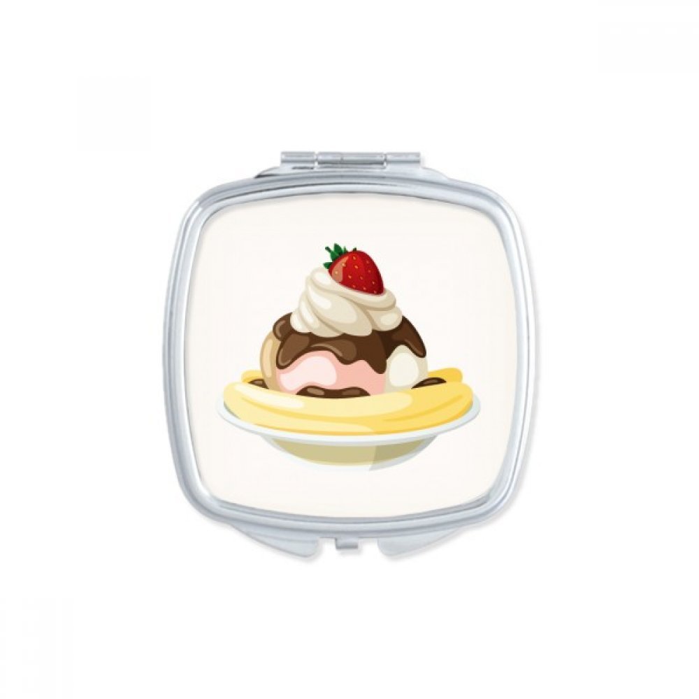 Miroir de poche fraise banane compact pour corriger votre maquillage partout
