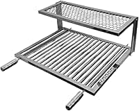 Grelha Uruguaia Para Churrasco Com Grelha Dupla Inox Reforçada (45x50)