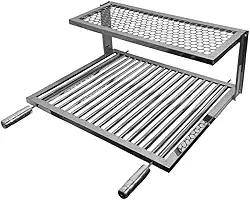 Grelha Uruguaia Para Churrasco Com Grelha Dupla Inox Reforçada (45x50)