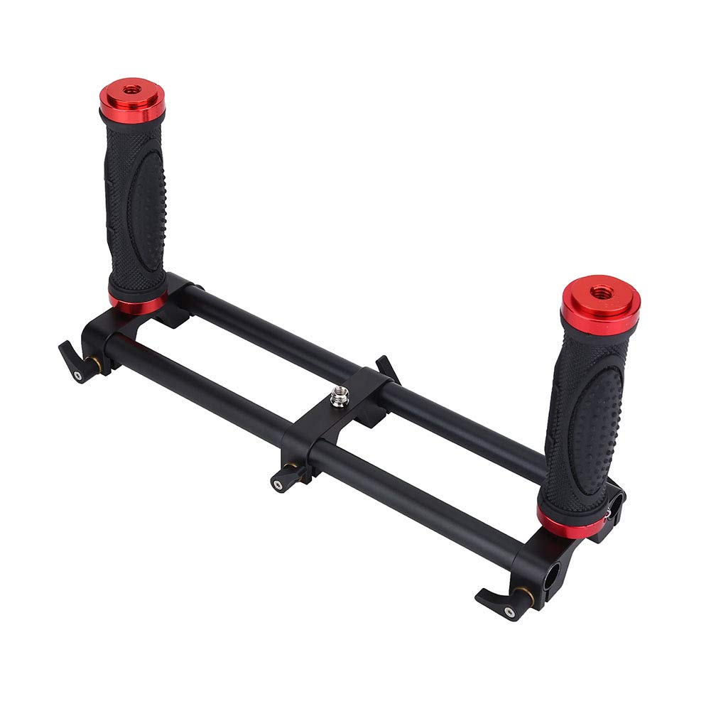 Stabilizzatore Vassoio Grip per Action Camera, Camera Dual Grip Extender Maniglia Gimbal Stabilizzatore Rig Accessorio per Feiyu