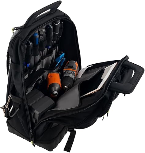 Miniatura 3 de Bucket Boss Paquete de herramientas de alta visibilidad Pro Tech con empuñaduras de mango StayPut, parte inferior de goma moldeada impermeable,