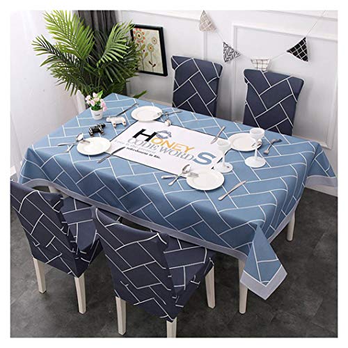 GUOCU Mantel Rectangular Impermeable Antimanchas Algodón Lino Mantel de Mesa Decoración para Cocina Comedor Fiesta Mantel Silla Juego de Tela Línea de Moda 120 * 120
