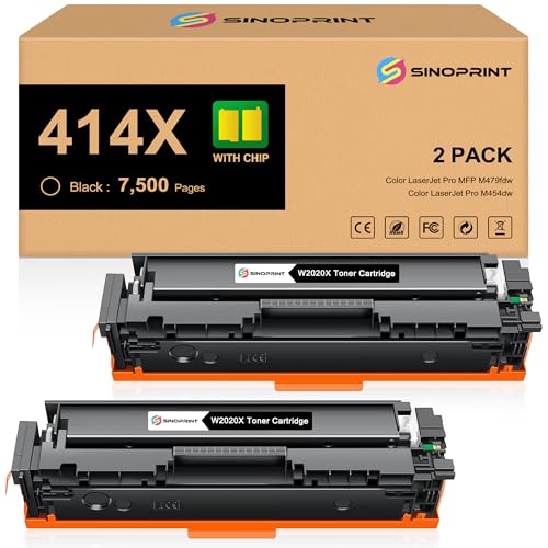Image of 414X with CHIP Toner Cartridge Replacement for HP W2020X W2020A