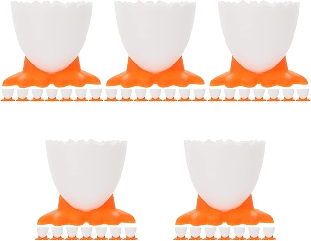 Amosfun 40Pcs Novelty Egg Cups Kids Egg Cups Holder Stand Funny Easter Eggcups for Kitchen Boiled Eggs Breakfast