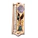 Star of David Mezuzah with Israel Gemstones - 3 layers Wooden Mezuzah ( 10cm or  4 inches )