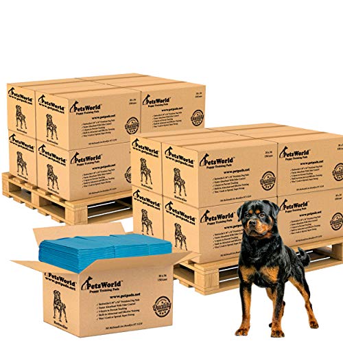 PetsWorld XL Dog Pee Pads 30x36 - 2,400-count heavy-duty, leak-proof