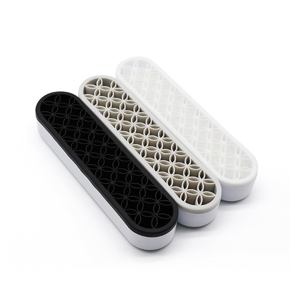 TopHomer 3Pcs Makeup Brush Holder Desktop Silicone Brush Organizer Sewing Tool Storage Stand for Scissors Painting Pen Markers Cosmetic