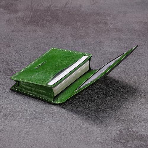 Image of HISCOW Business Card Holder with Large Compartment - Full Grain Leather