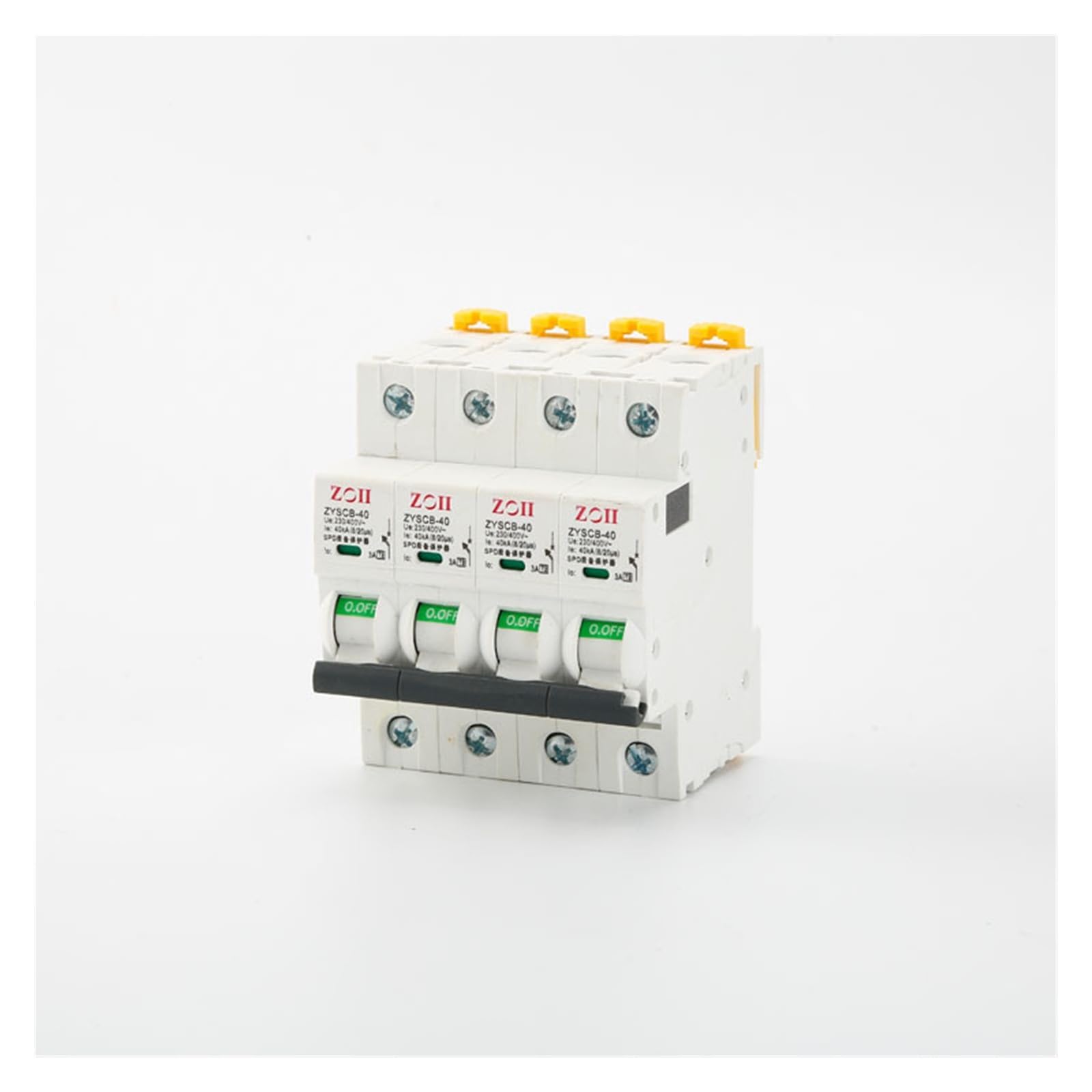 Parasurtenseur de secours SCB3P4P avec interrupteur avant pour protection électrique triphasée