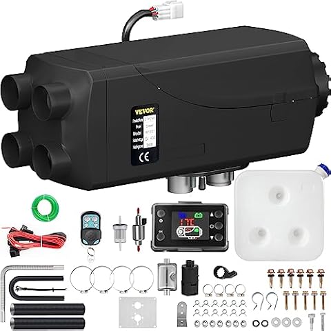 VEVOR 8KW Diesel Air Heater Muffler Diesel Heater 12V 10L Tank Diesel Parking Heater 8000W with Lcd Monitor for Boat Bus RV and Trailer, 8KW 12V 10L Cover
