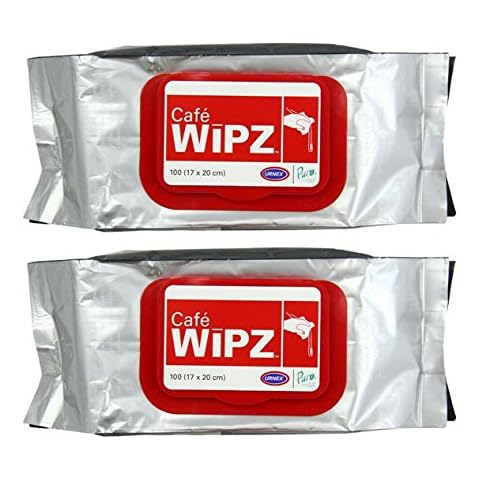 Urnex Wipz Coffee Equipment Cleaning Wipes - 2 x Packs of 100 wipes Cover