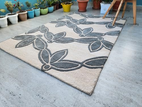 Image of Soft Pure Woolen Modern Collection Tufted Carpet for Living Room,Bedroom'Kitchen and Hall (7 X 10) Feet