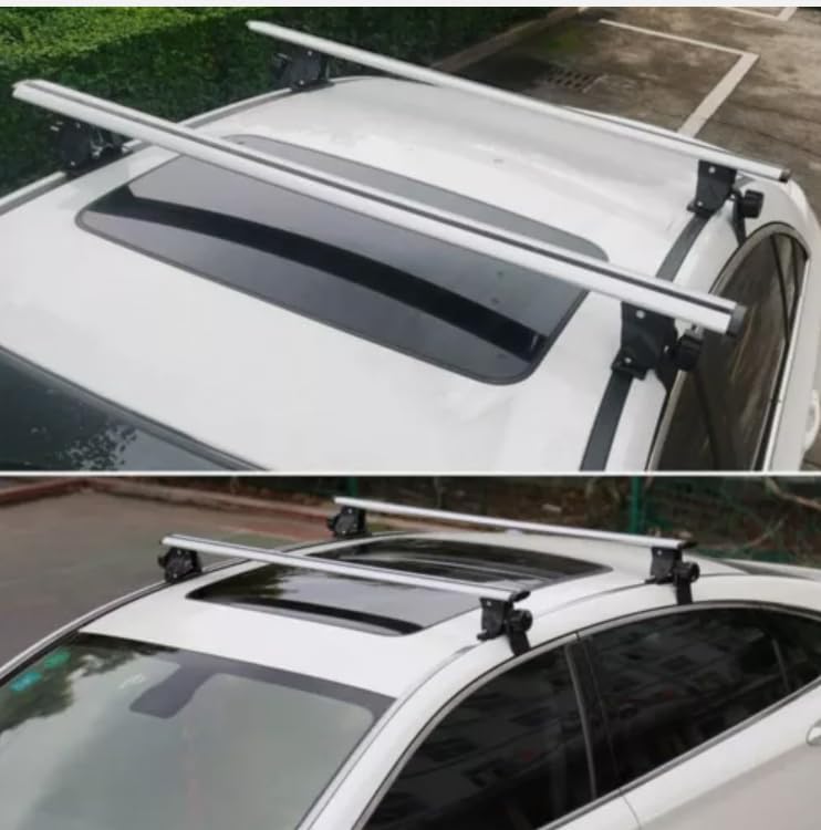 2PCS Aluminum Roof Rack Cross Bars for Rooftop Compatible with Fixed Points Roofs Fits for Volkswagen ID.4 CROZZ 2022-2025(Silver)