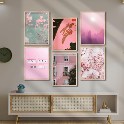 Image of NoWorries Wall decor Paintings for living room - Premium Modern art Wall Poster Paintings for Home Decoration (Pattern-Minimal art) Set of 6 (10x13 inches, ART ATTACK-9)