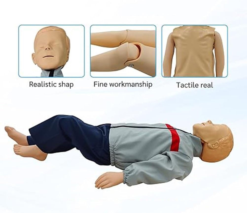 Manichino Didattico per Bambini, Manichino CPR a Tutto Corpo per Bambini, Manichino di Rianimazione Pediatrica per Pronto Soccorso in Caso di Ostruzione delle Vie Aeree