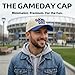 Game Day Hat for Women Men, Vintage Embroidered Football Basketball Cap, Adjustable Baseball Hat for Sports Fans Gift Beige-Blue