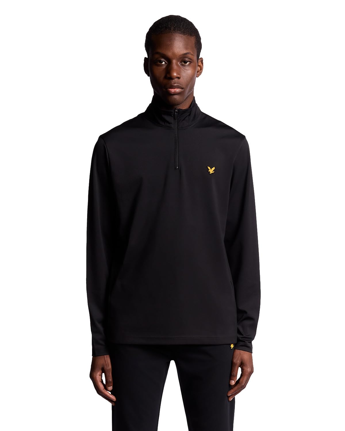 Lyle & Scott Mens Golf Course Midlayer Sweater - Jet Black - M