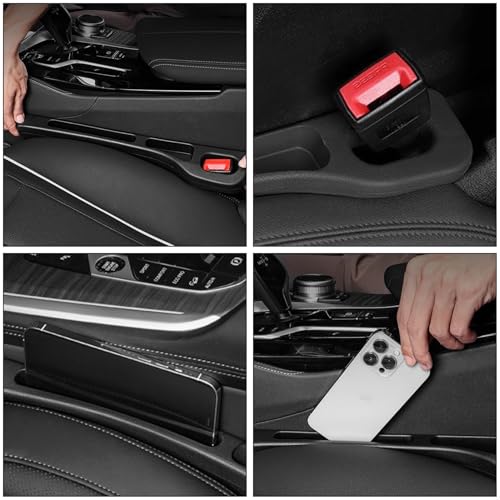 2 Piezas Relleno Universal para Huecos de Asiento de Coche,Organizador para Espacios de Asiento,Relleno de Huecos para Coche,Organizador Universal,Relleno de Grietas para Asientos de Vehículos (Negro) - imagen 4
