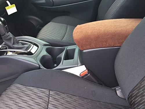 Auto Console Covers- Compatible with The Nisssan Rogue 2007-2014 Center Console Armrest Cover Fleece Fabric - Brown