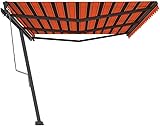 Standmarkise Automatisch mit Pulverbeschichtetem Aluminiumrahmen, 360° drehbar, Sonnenschutz für...