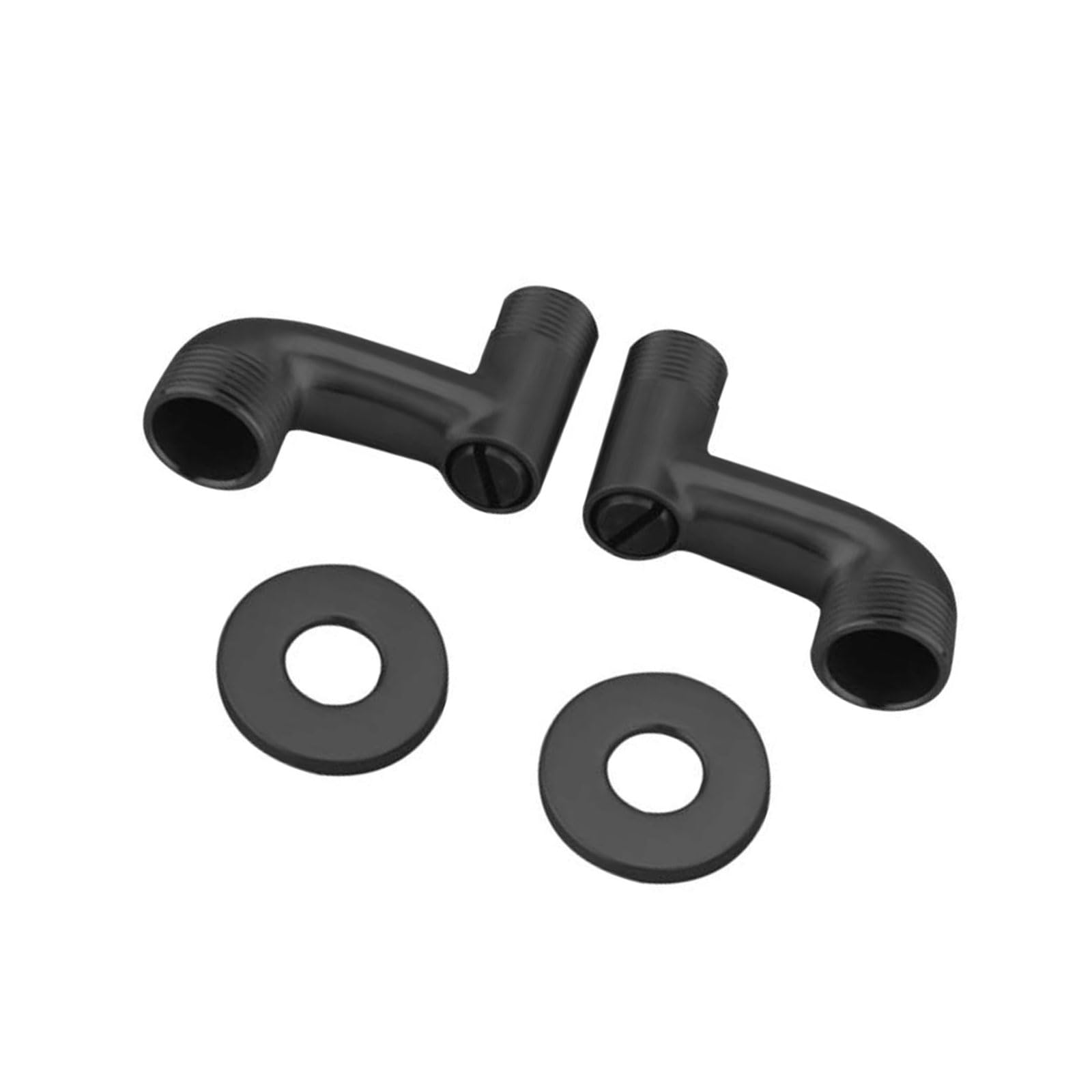 Msioytog Black Angles Valves Shower Pipe Bend Connector Shower Faucet Curved Foot Fittings Faucet Adapter Enduring Pipe Bend Connector