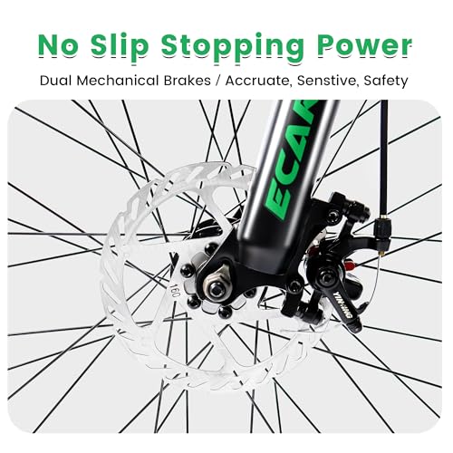 Image of Ecarpat 24 /26 /27.5 Inch Mountain Bike, Full /Front Suspension Mens Boys Mountain Bike with 21 Speed Steel Frame and Dual Disc Brakes, Adult Sport Bicycle for Trail City Road, Gift Choice