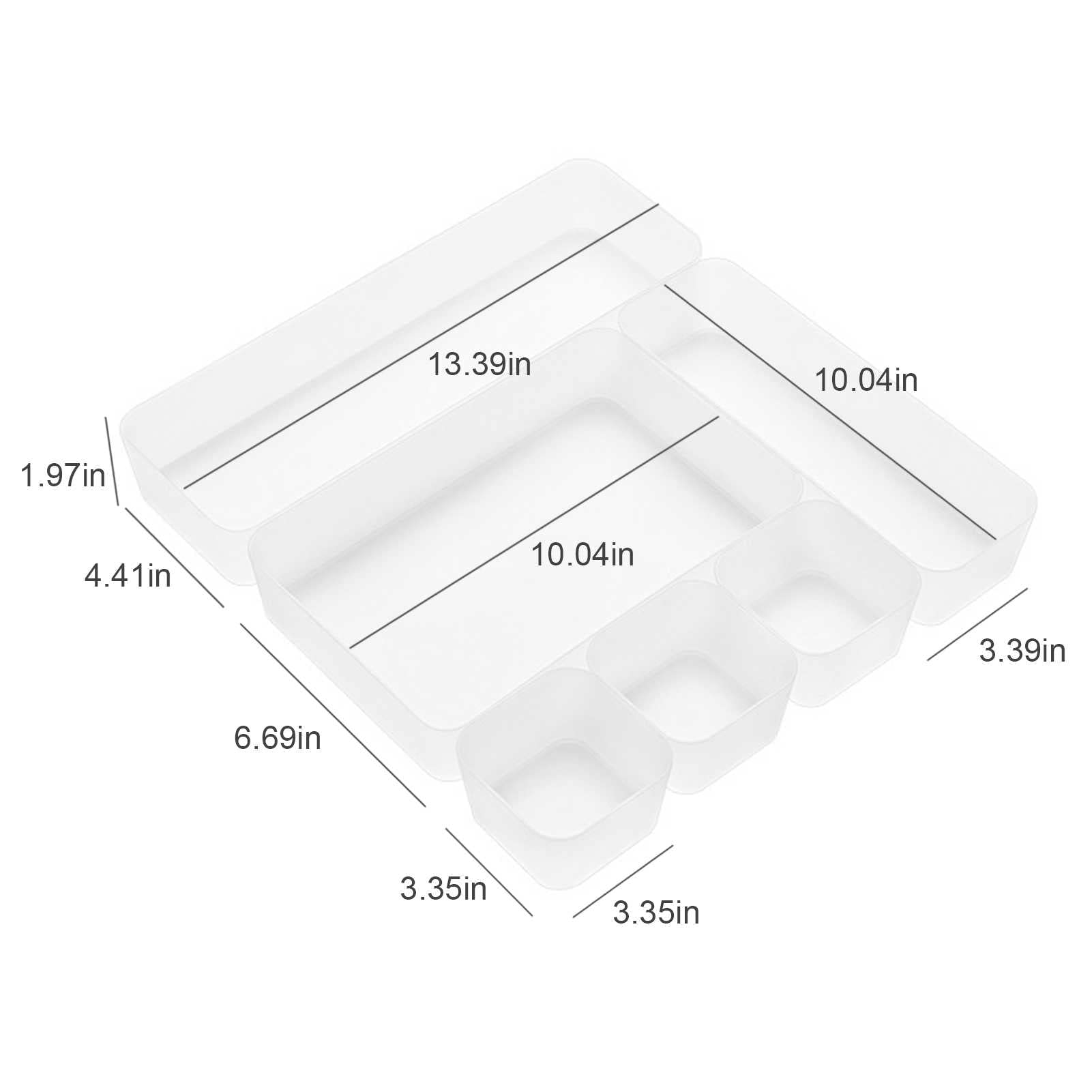 Set de Stockage en Plastique de séparateur de tiroir, 12 boîtes de Rangement de Combinaisons gratuites, boîtes de Stockage de cosmétiques et de Papeterie, Fournitures de Bureaux domestiques