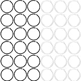 60Pcs Anti-Allergy 20G Unisex Plastic Hoop Ears Hole Retainers & Clear Nose Rings Hoop Retainer for Sensitive Ears & Skin(2-in-1 Color)