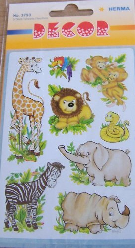 Preisvergleich Produktbild HERMA Sticker DECOR "Dschungeltiere"
