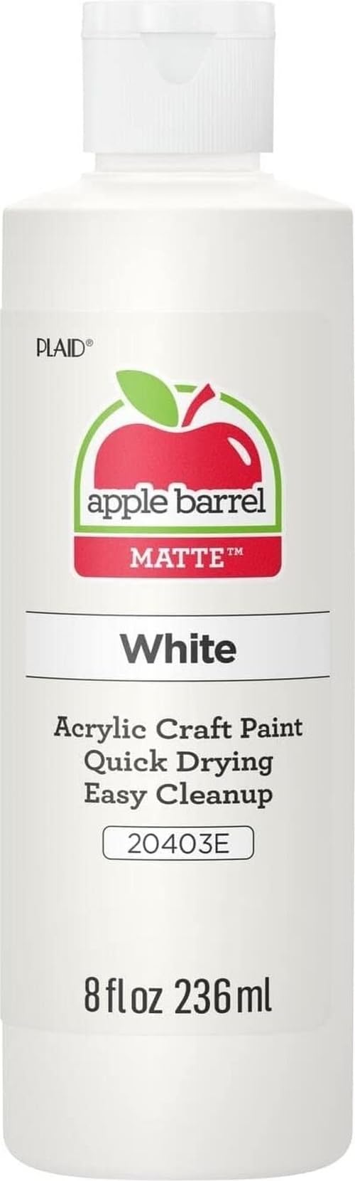 Apple Barrel Acrylic Paint in Assorted Colors (8 Ounce), 20403 White