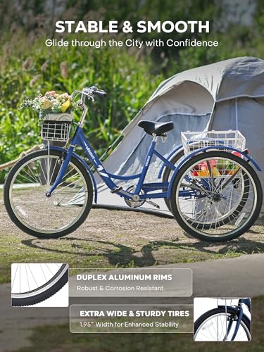 Image of VIRIBUS Adult Tricycle, Adult Electric Tricycle for Women