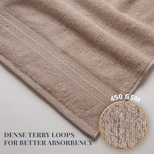 Image of LANE LINEN 450 GSM 100% Cotton Colorado Hand Towel 2PC - Taupe
