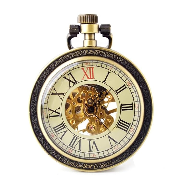 Mechanical Pocket Watch Luminous Steampunk-image-8