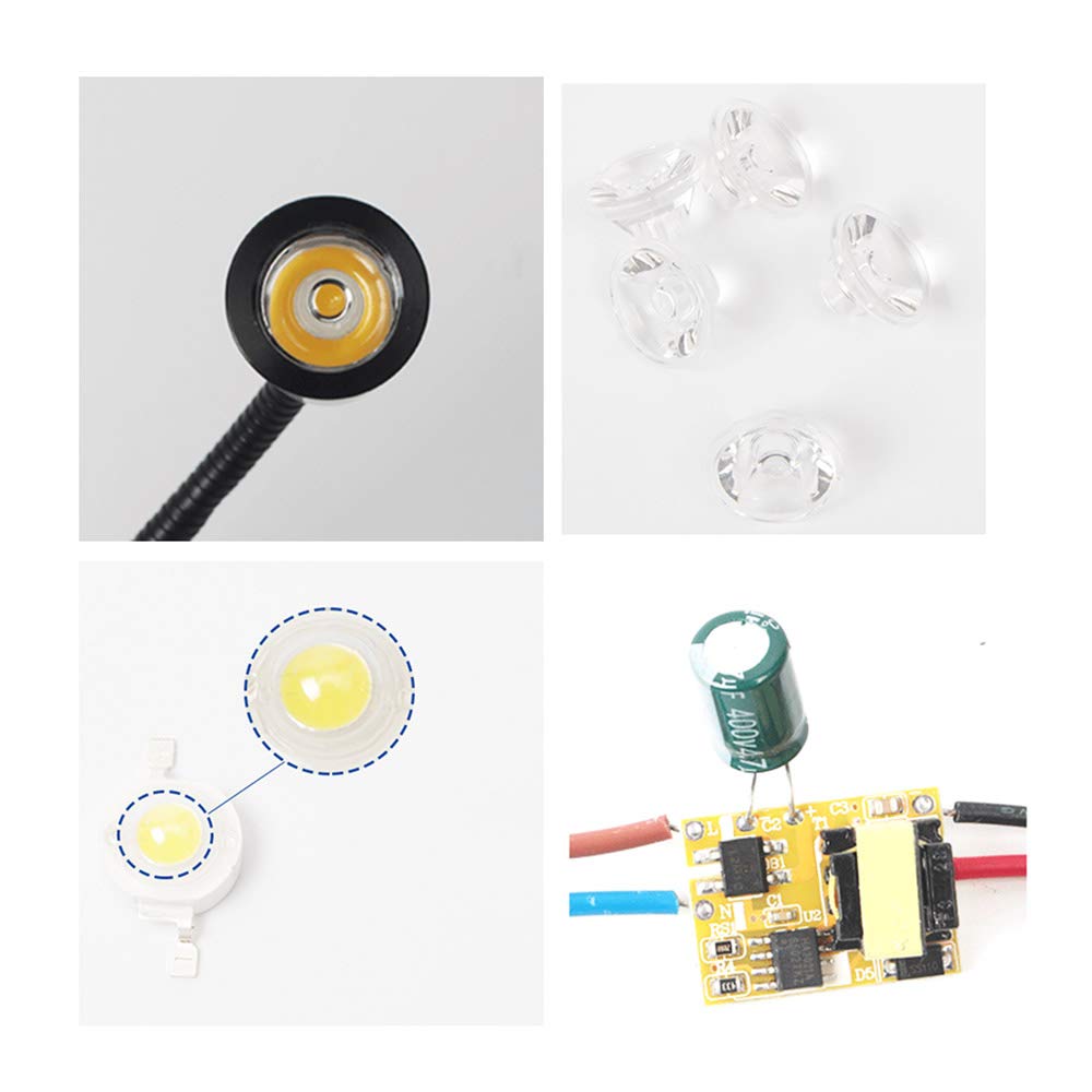 Lámpara de Lectura con Enchufe, Cuello de Cisne Flexible, luz de Lectura Flexible, Obras de Arte, espectáculo, Aplique de Montaje en Pared, lámpara puntual con Interruptor, Luces de Lectura