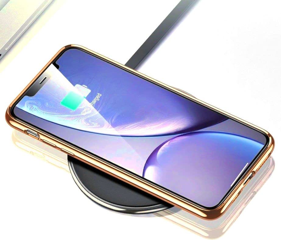Carcasa de silicona cromada para Samsung Galaxy A50, contorno transparente, Bumper Protection gel flexible (oro)