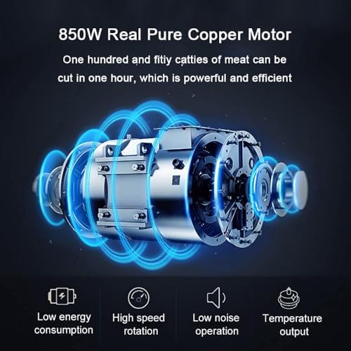 Commercial Electric Meat Slicer 850W - 4-in-1 Multi-Function Cutter for Slicing, Dicing & Mincing - Perfect for Restaurants, Supermarkets & Home Kitchens