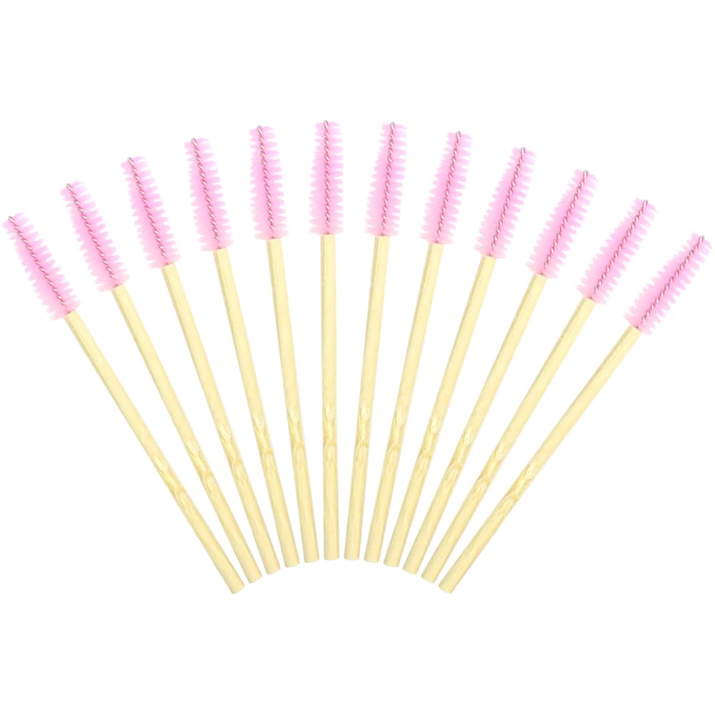 GSHLLO 50 Pcs Eyelash Mascara Wands Make Up Mascara Brushes Eye Lash Extension Brushes Eyebrow Makeup Brush Wands Spoolie Eyelash Brushes Lash