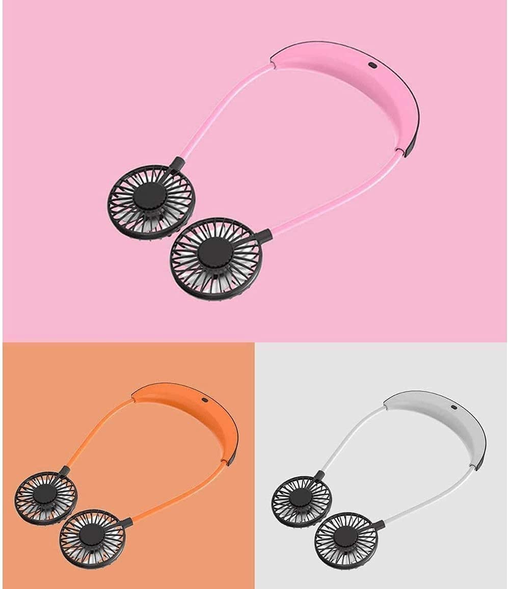 Ventilatore Portatile Ventilatore a Collo Libero, Mini Ventilatore Personale USB Ventilatore Sportivo indossabile, 3 velocità, USB Ricaricabile, Molto Adatto per Bambini, Ufficio a casa Viaggi