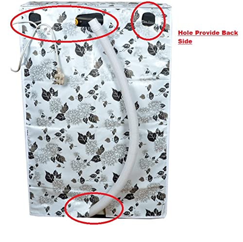 Image of AMAZOR Dust Proof & Water Proof Front Load Washing Machine Cover Polyester for LG 5.5 Kg, 6 Kg & 6.5 Kg (50Cmsx63Cmsx81Cms Black,Grey)