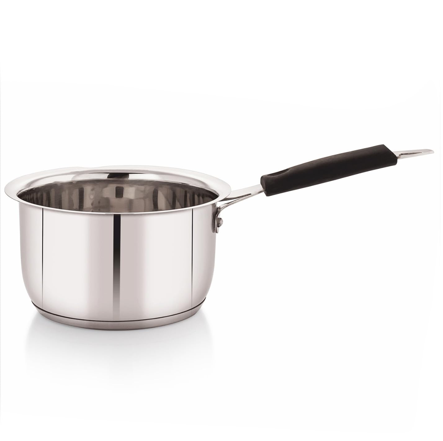 PANCA Stainless Steel Sauce Pan for Tea & Milk, 16cm Triply Bottom Chai Pan with Handle, 1.7 Litre Induction Base Compatible Cooking Pot for Boiling, Sauce, Coffee & Kitchen Use-image-13