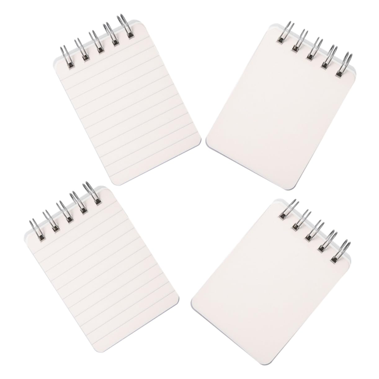 HOMSFOU 4 Set Mini Taccuino Portatile Quaderno A Righe Universitarie Quaderni Per La Scuola I Quaderni Pianura Blocco Note Compatto Per Ufficio Piccolo Mini Taccuino Carta Bianca 4 Pezzi*4