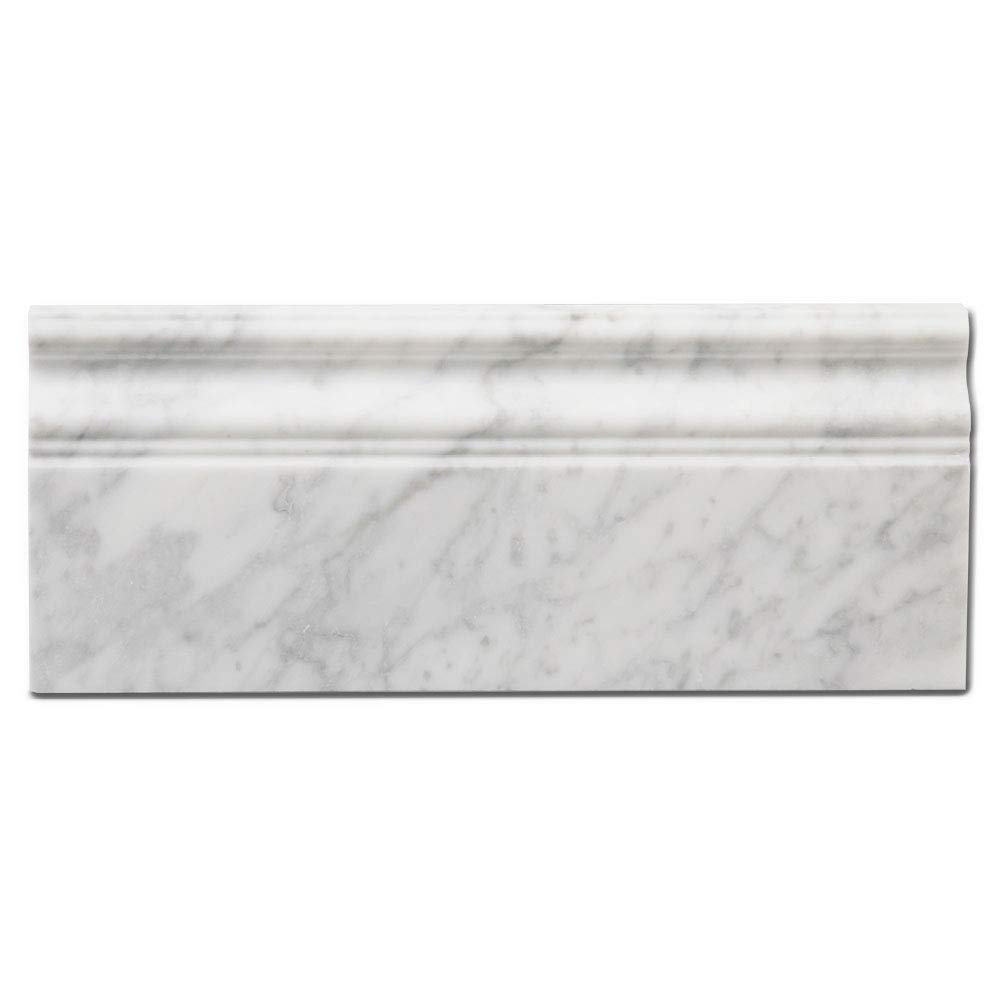 Buy Soulscrafts Italian White Carrara Marble Baseboard Trim Molding