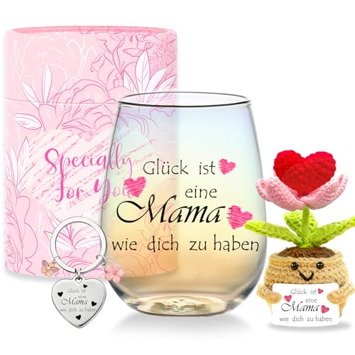Personalisierte Geschenke für Mama Weingläser Weihnachtsgeschenke Muttertagsgeschenk Geburtstagsgeschenk für Beste Mama Süße Danke Weihnachten Muttertag Geschenk Für Mutter Werdende Mütter von Tochter