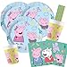 procos/Hobbyfun Juego de 44 piezas para fiesta de Peppa Pig – platos, vasos, servilletas y pajitas para 8 niños